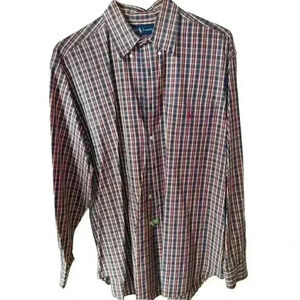 VTG Polo Ralph Lauren Blake Two-Ply Cotton Button Up Plaid Dress Shirt - Men's L
